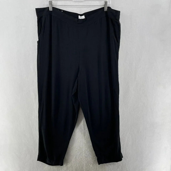 Jessica Simpson Pant Womens Sz 2XL Black Elastic Waist Pull-On High-Rise Capri - Picture 1 of 10